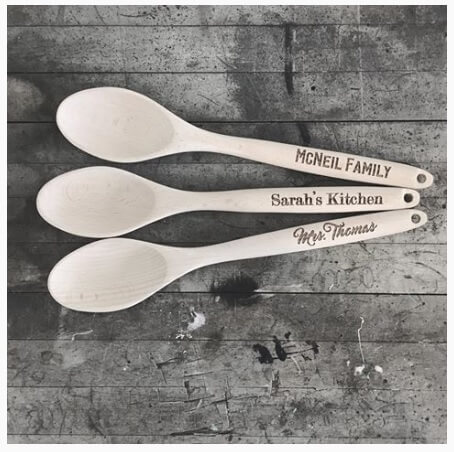 3-Pack Personalized Wood Spoons